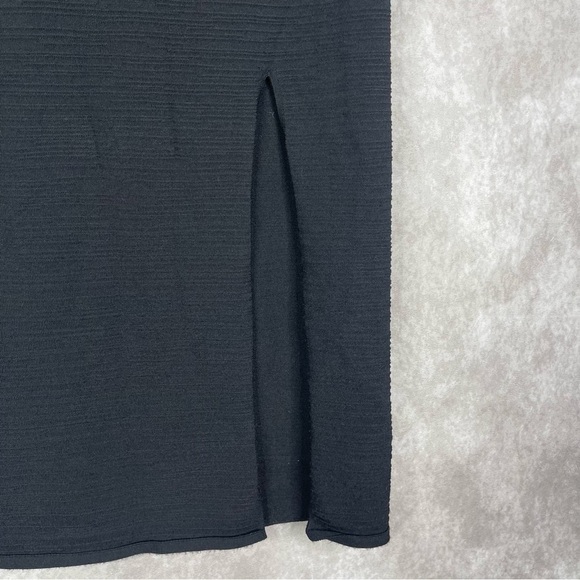 COS Crinkle Ribbed Stretch A-Line Midi Skirt In Black Women's Size S - Picture 7 of 7